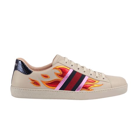 gucci ace flames on feet|Gucci ace flames goat.